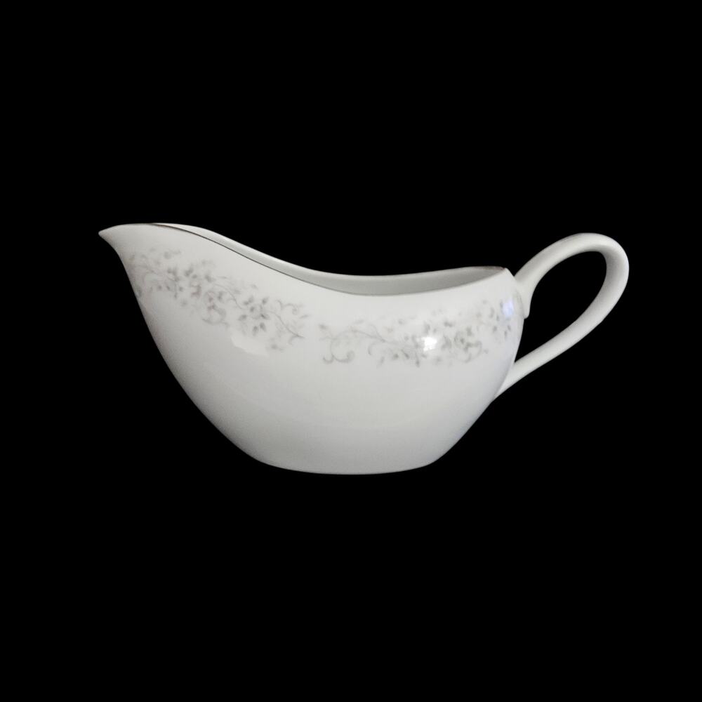 Camelot Carrousel 1315 Japan Fine China Gravy Boat Platinum Floral Vintage